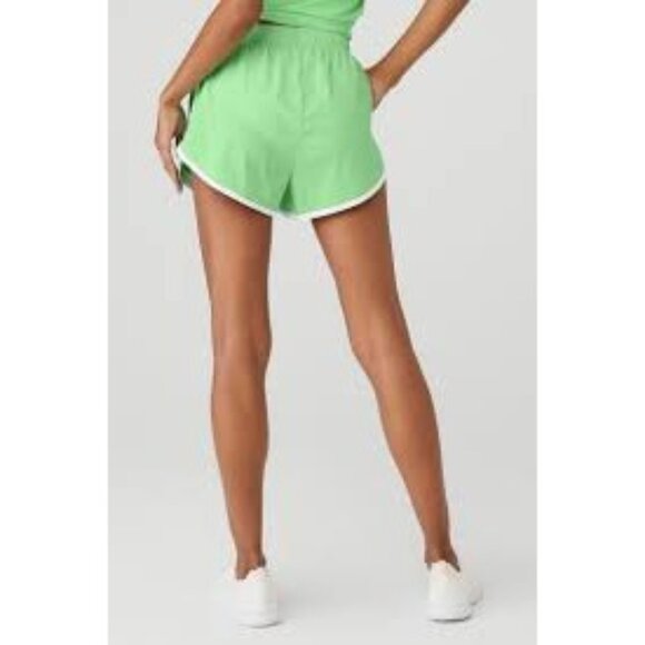 ALO Yoga Ivy League Dolphin Short in Ultramint/White - Picture 3 of 5